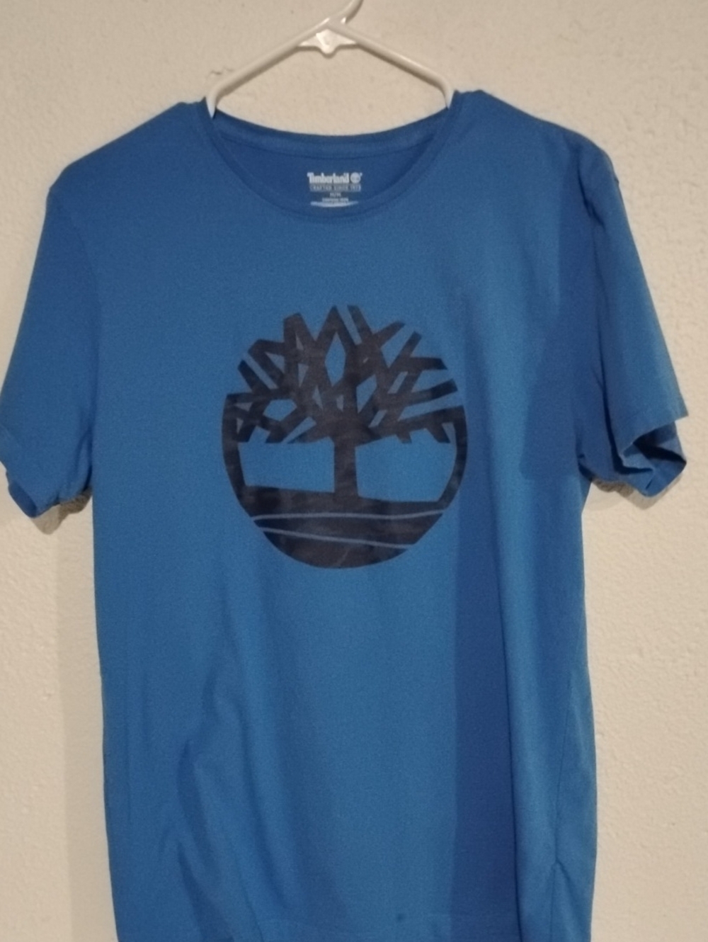 Timberland Blue Short Sleeve Logo Tee Size Medium